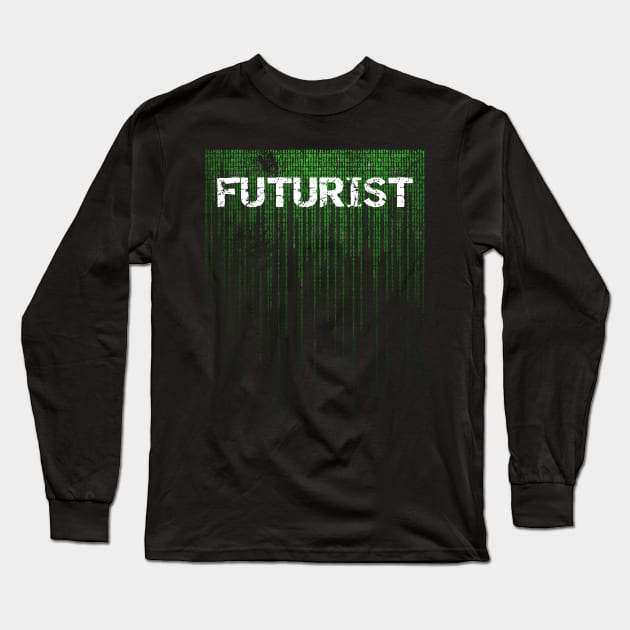 Futuristic Long Sleeve T-Shirt by Boo Face Designs